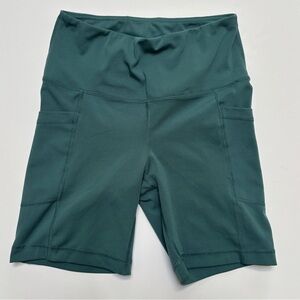 Yogalicious Lux High Rise Biker Shorts Green Size S